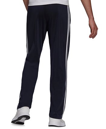 Calça de treino adidas Primegreen Essentials Warm Up com bainha aberta e 3 listras, preta, tamanho XX-G