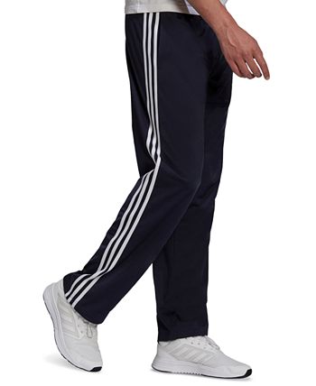 Calça de treino adidas Primegreen Essentials Warm Up com bainha aberta e 3 listras, preta, tamanho XX-G