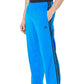 Calça de corrida adidas Primegreen Essentials Warm Up com bainha aberta e 3 listras, azul, tamanho médio