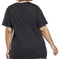 Camiseta Reebok Burnout Training Feminina Preta Tamanho 2X