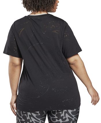 Camiseta Reebok Burnout Training Feminina Preta Tamanho 2X