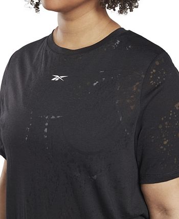 Camiseta Reebok Burnout Training Feminina Preta Tamanho 2X