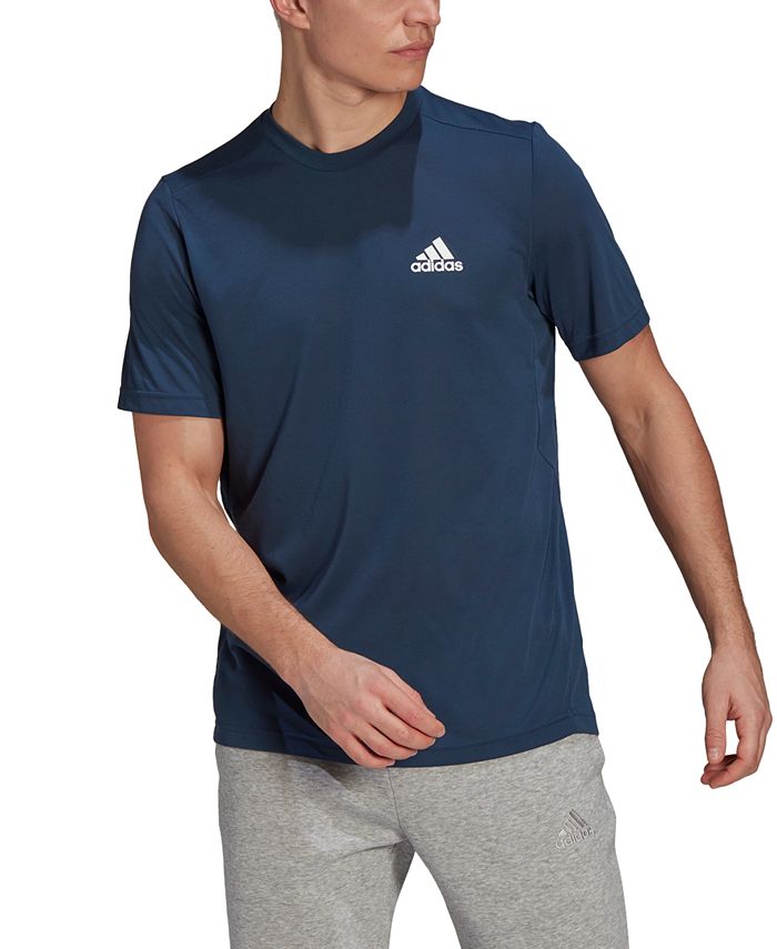 Camiseta Adidas Feelready Performance Masculina Azul Tamanho Médio