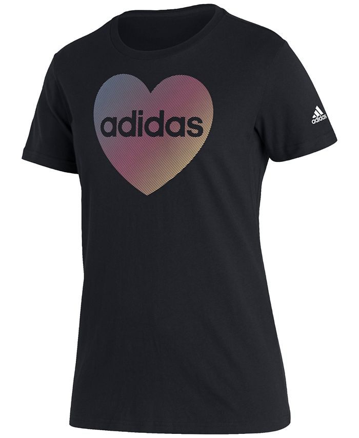 Camiseta feminina Adidas Cotton Badge Of Sport Logo Graphic, preta, tamanho médio