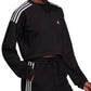 Moletom feminino cropped adidas preto tamanho médio