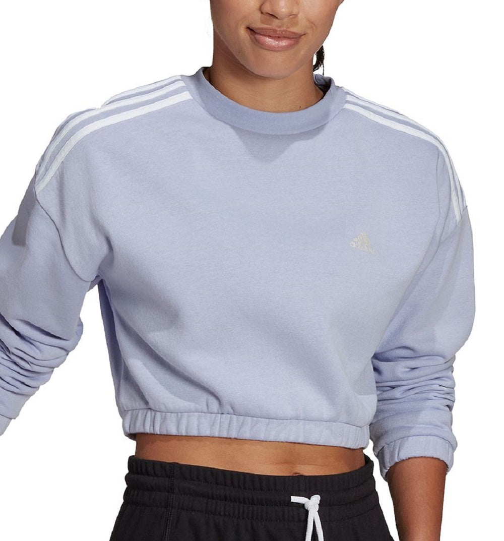 Moletom feminino cropped adidas roxo tamanho grande