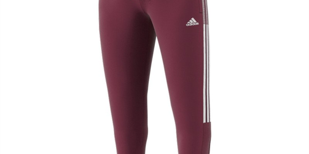 Calça de corrida Tiro feminina da Adidas vermelha, tamanho X-Large