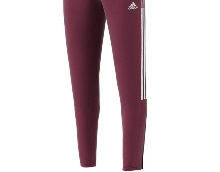 Calça de corrida feminina Adidas Tiro 21, tamanho pequeno, vermelha
