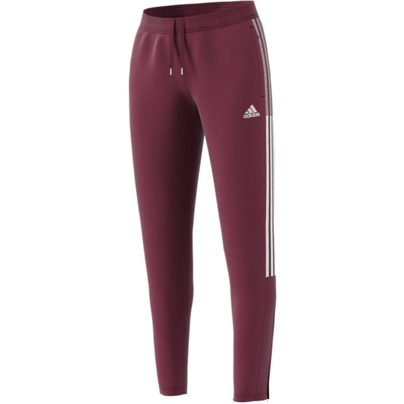 Calça de corrida feminina Adidas Tiro 21 vermelha, tamanho XS