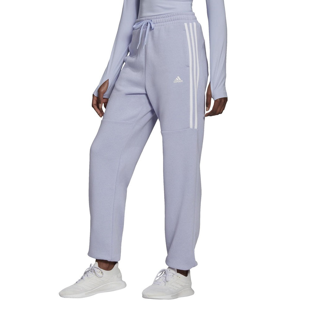 Calça de moletom adidas feminina de cintura alta cinza tamanho GG