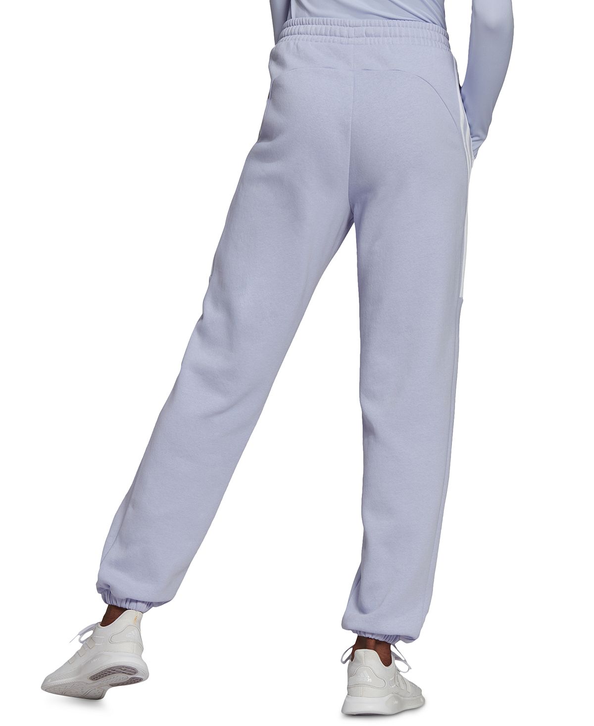 Calça de moletom adidas feminina de cintura alta cinza tamanho GG