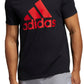 Camiseta gráfica com logotipo adidas Badge Of Sports para homem, preta, tamanho pequeno