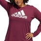 Blusa Adidas Feminina Badge Of Sports Algodão com Logotipo Vermelho Tamanho 4X