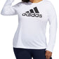 Blusa Adidas Feminina Badge Of Sports Algodão com Logotipo, Branca, Tamanho 1X