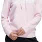 Moletom com capuz feminino Adidas Logo Rosa Tamanho Grande