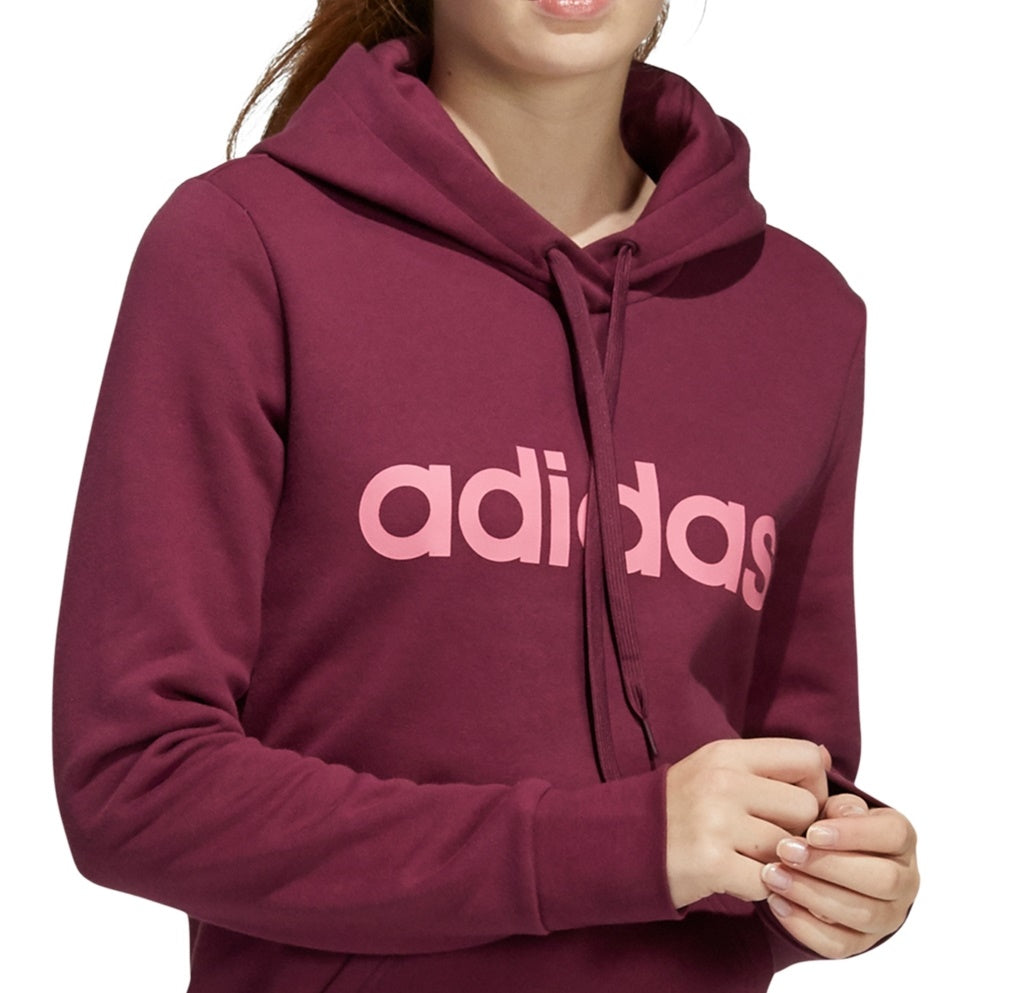 Moletom com capuz feminino Adidas Logo Vermelho Tamanho Médio