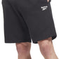 Reebok Men's Identity Slim Fit Logo Print Fleece Shorts Preto Tamanho P