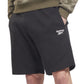 Reebok Men's Identity Slim Fit Logo Print Fleece Shorts Preto Tamanho P