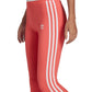 Calça legging feminina adidas Classic 3 Stripes vermelha, tamanho médio