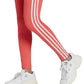 Calça legging feminina adidas Classic 3 Stripes vermelha, tamanho médio