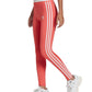 Calça legging feminina adidas Classic 3 Stripes vermelha tamanho X-S
