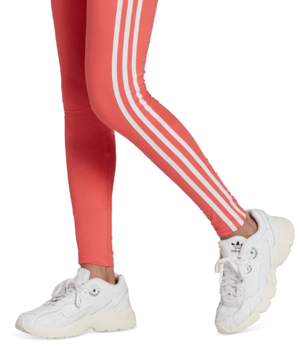 Calça legging feminina adidas Classic 3 Stripes vermelha tamanho X-S