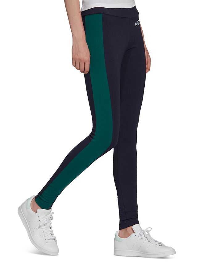 Leggings Adidas Colorblocked Feminina Azul Tamanho Médio