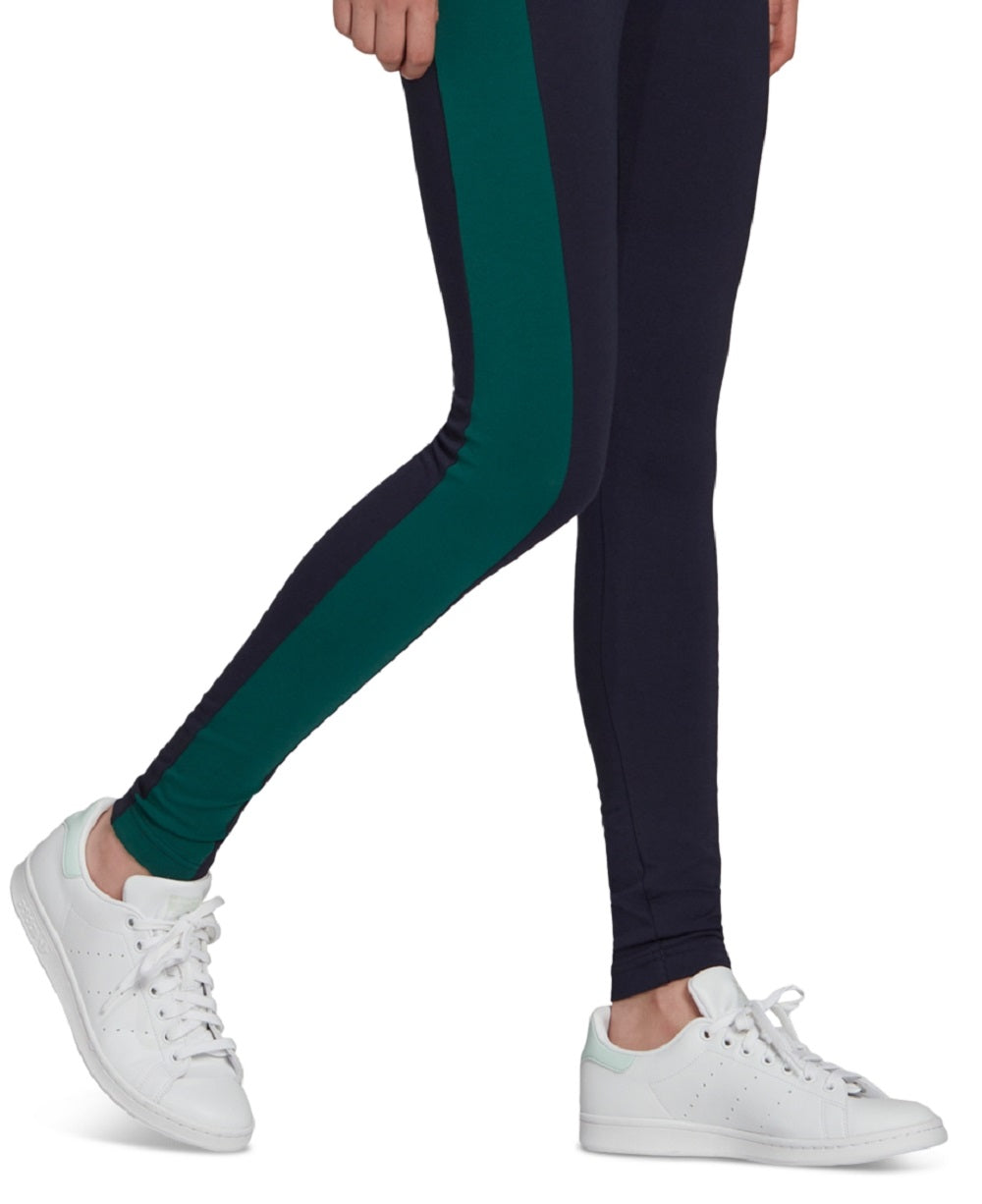 Leggings Adidas Colorblocked Feminina Azul Tamanho Médio