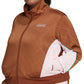 Jaqueta Adidas Feminina Colorblocked com Zíper Frontal Marrom Tamanho 3X