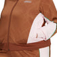 Jaqueta Adidas Feminina Colorblocked com Zíper Frontal Marrom Tamanho 3X