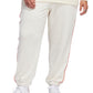 Calça de moletom feminina Adidas, branca, tamanho 2X