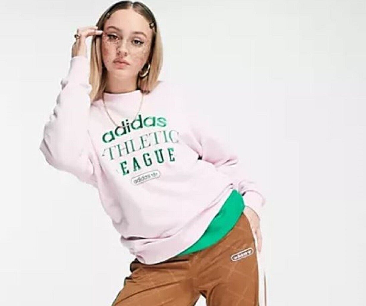 Moletom Adidas Originals Retro Luxury Crewneck Feminino Rosa Tamanho M