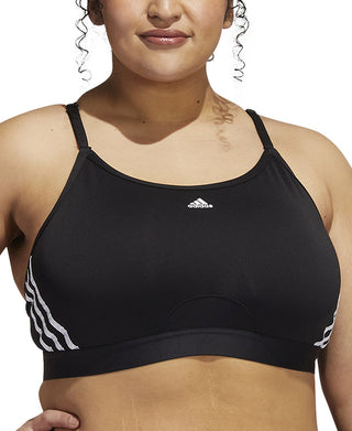adidas Women's 3 Stripes X Back Sports Bra Black Size 4X