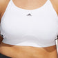 Sutiã esportivo feminino adidas 3 listras X Back, branco