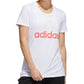 Camiseta feminina de algodão com logotipo Badge Of Sport da Adidas, branca, tamanho XS