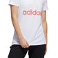 Camiseta feminina de algodão com logotipo Badge Of Sport da Adidas, branca, tamanho GG