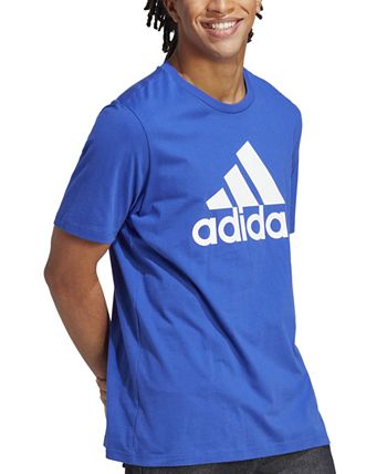 Camiseta Adidas Masculina Badge Of Sport Azul Tamanho Grande