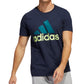 Camiseta Adidas Masculina Badge Of Sport Logo Azul Tamanho X-G