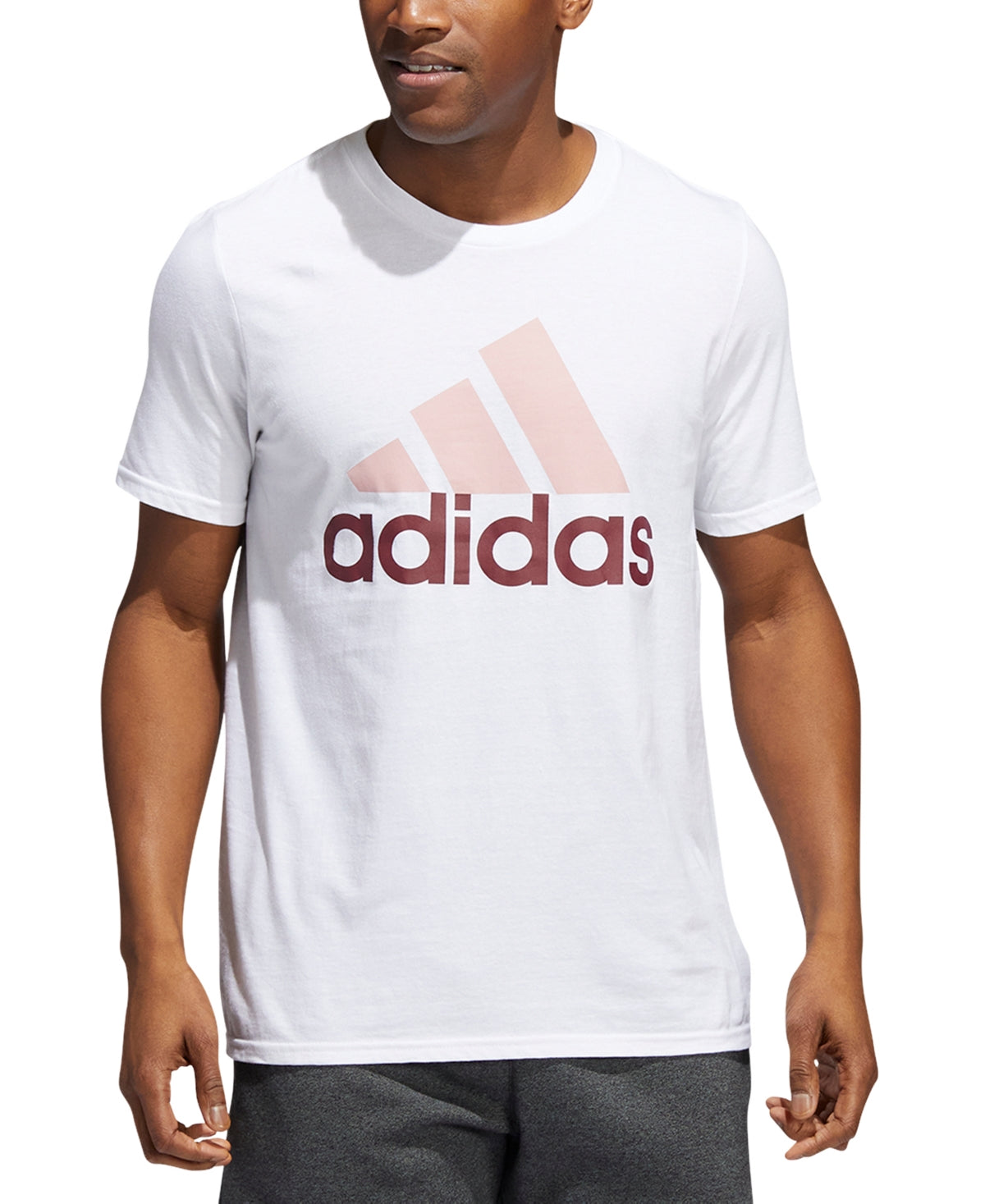 Camiseta Adidas Masculina Badge Of Sport Branca Tamanho Médio