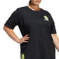 Vestido camiseta com estampa botânica feminina adidas preto tamanho 1X