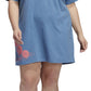 Vestido camiseta com estampa botânica feminina adidas azul tamanho 1X