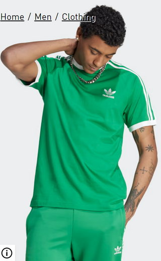 Camiseta Adidas Masculina 3 Listras Algodão Verde Tamanho P
