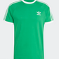 Camiseta Adidas Masculina 3 Listras Algodão Verde Tamanho P