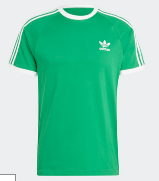 Camiseta Adidas Masculina 3 Listras Algodão Verde Tamanho P