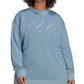 Moletom feminino adidas com gola redonda azul