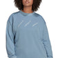 Moletom feminino adidas com gola redonda azul