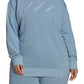 Moletom feminino adidas com gola redonda azul