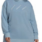 Moletom feminino adidas com gola redonda azul