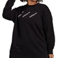 Moletom feminino adidas com gola redonda preto tamanho 2X