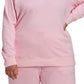 Moletom feminino adidas French Terry com gola redonda rosa tamanho 2X